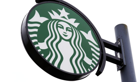 A Starbuck's sign is pictured outside a Starbucks location in Havertown, Pennsylvania.