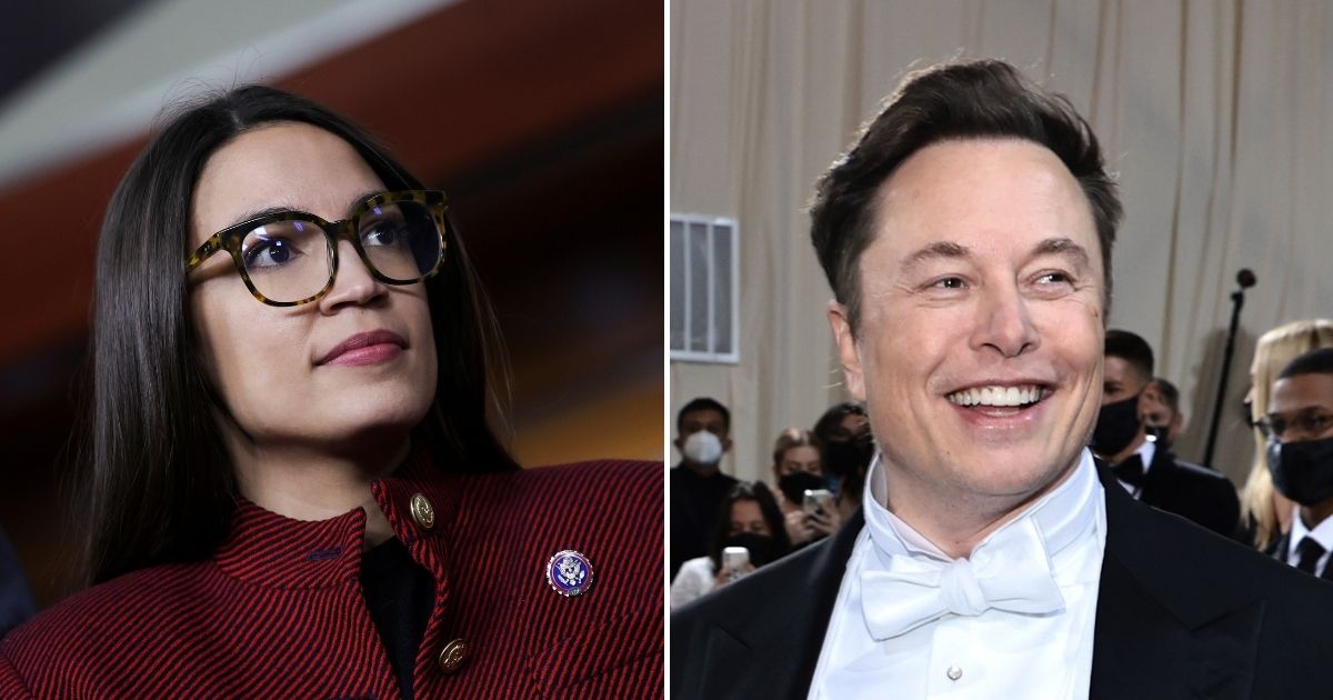 Democratic Rep. Alexandria Ocasio-Cortez, left, has said she wants to get rid of her Tesla Model 3 in favor of a different electric vehicle after Elon Musk, right, teased her on Twitter.