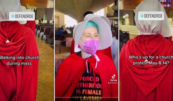 Pro-abortion groups are encouraging women to protest at Catholic and evangelical churches wearing costumes similar to those seen in the dystopian TV series 'The Handmaid's Tale.'