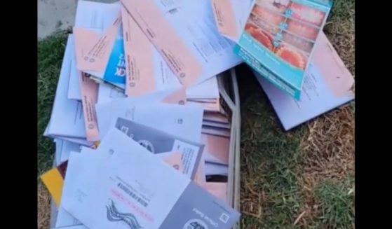 A resident found mail-in ballots on the street in East Hollywood, California.