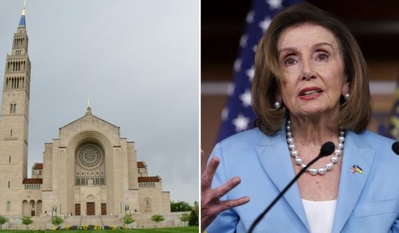 The Basilica of the National Shrine of the Immaculate Conception, left, is the largest Roman Catholic church in the United States. Last week, Democratic Speaker of the House Nancy Pelosi, right, was denied communion from the church over her views on and support of abortion, as the Catholic church views abortion as a sin.