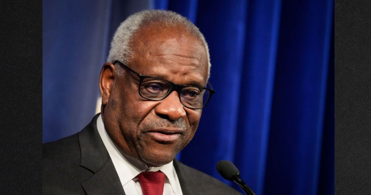 Associate Supreme Court Justice Clarence Thomas, seen speaking at an event in October, believes the leaking of a draft opinion regarding abortion has changed the institution forever.