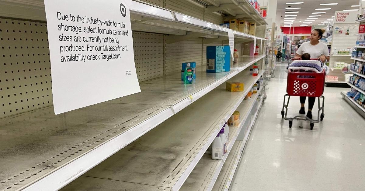 A woman shops for baby formula at Target in Annapolis, Maryland, on Monday.
