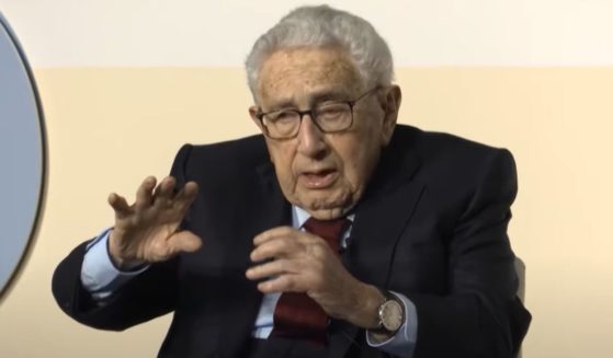 Former Secretary of State Henry Kissinger speaks during the FT Weekend Festival in Washington.