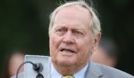 Jack Nicklaus looks on during the trophy ceremony after the final round of the Memorial Tournament at Muirfield Village Golf Club in Dublin, Ohio, on June 6.