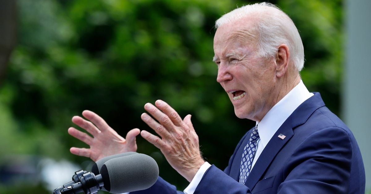 President Joe Biden delivers remarks in the Rose Garden of the White House on Tuesday in Washington, D.C.