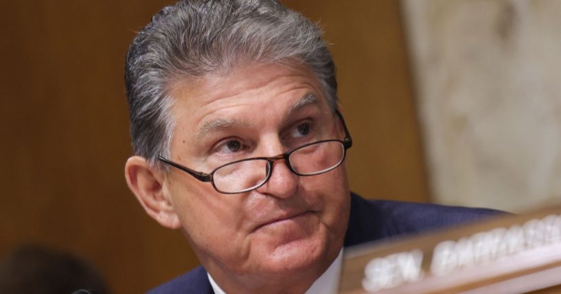 Democratic Sen. Joe Manchin of West Virginia attends a Senate Energy and Natural Resources Committee hearing on Capitol Hill on May 3.
