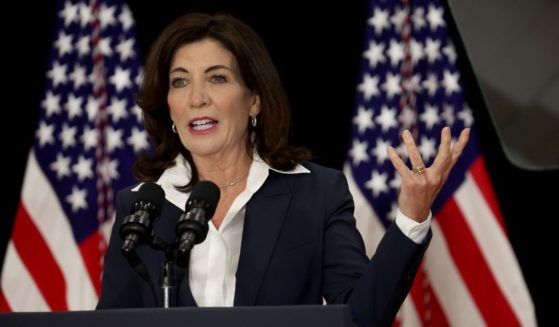 New York Gov. Kathy Hochul speaks during an event with President Joe Biden in Buffalo, New York, on May 17.