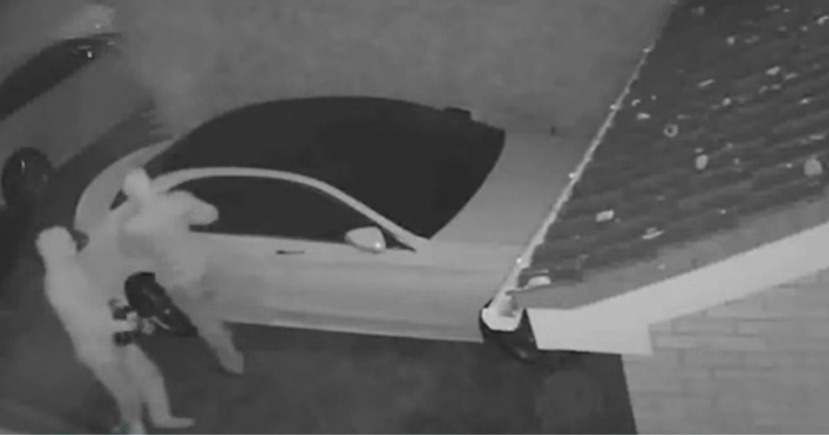 Car thieves in England were captured on security video hacking a key fob so the vehicle could be stolen.