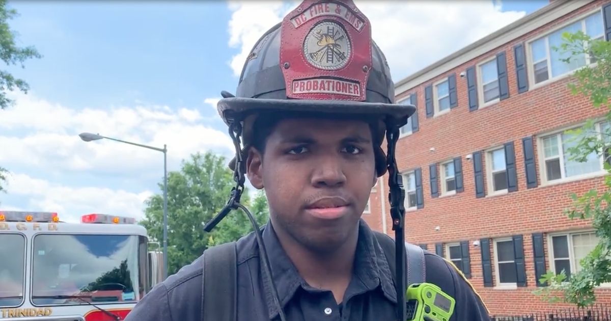 Probationary firefighter Kojo Saunders proved himself a hero with the D.C. Fire and EMS after responding to an apartment fire, hearing an occupant in distress, removing them from the burning building and rejoining his company.