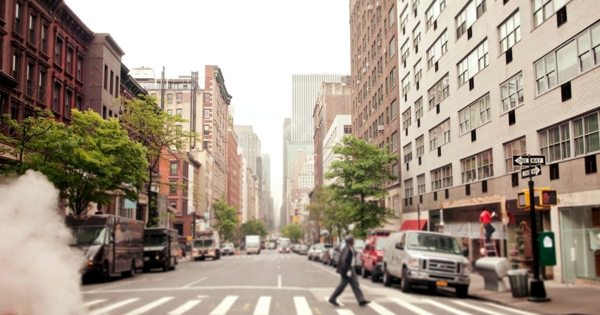 This photo shows a street view of Madison Avenue in New York City's Upper East Side.