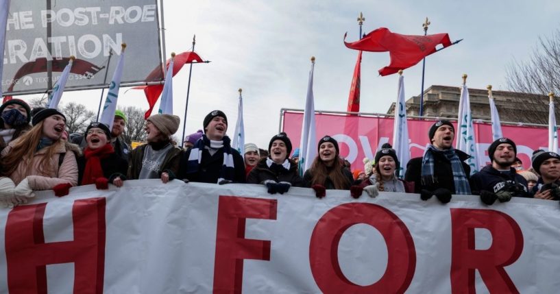 Pro-life activists rally in Washington during the 49th annual March for Life on Jan. 21.