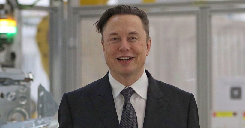 Tesla CEO Elon Musk attends the opening of the Tesla electric car manufacturing plant in Gruenheide, Germany, on March 22.