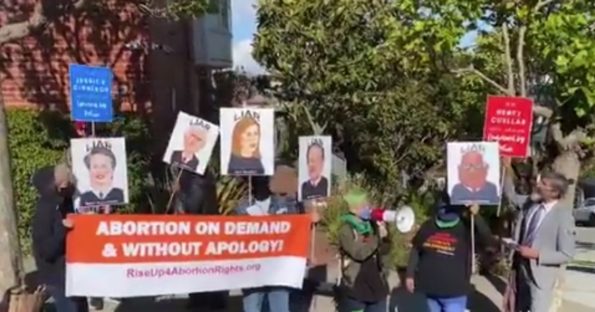 Pro-Abortion Mob Shows Up for Protest Outside Nancy Pelosi's House