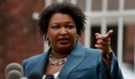 Democratic Georgia gubernatorial candidate Stacey Abrams speaks to the media at Israel Baptist Church on Tuesday in Atlanta.