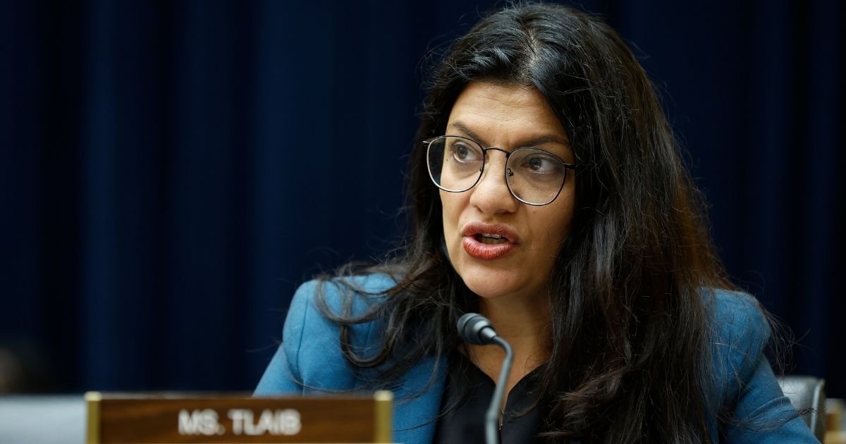 Democratic Rep. Rashida Tlaib is pictured in a May 12 file photo from a House Financial Services Committee hearing on Capitol Hill.