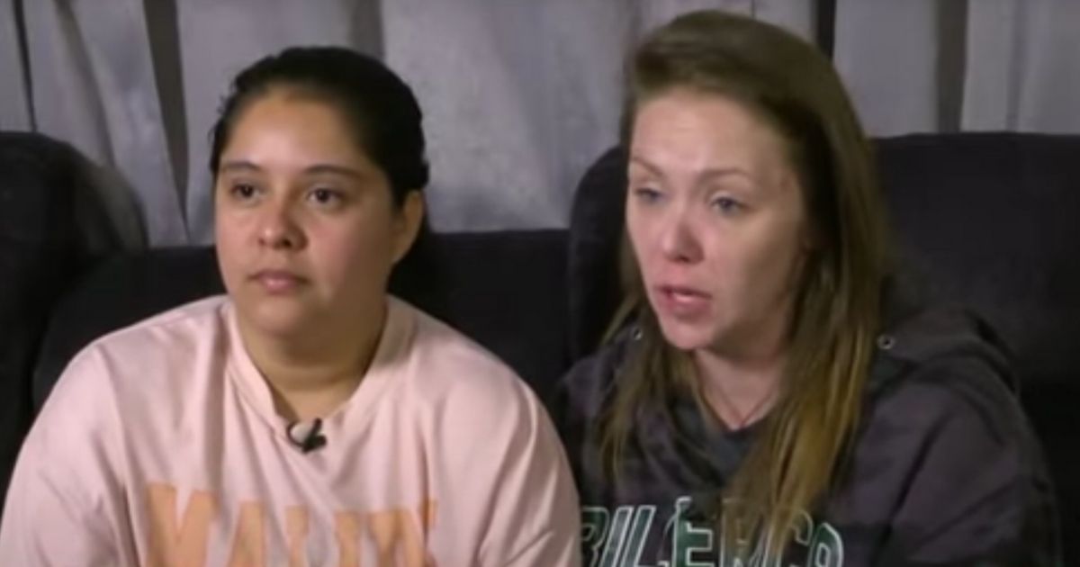 Zayra Mendoza, left, was reunited on camera with her rescuer, Ariel Naylor, who pulled over and called 911 when she saw the attack in progress.