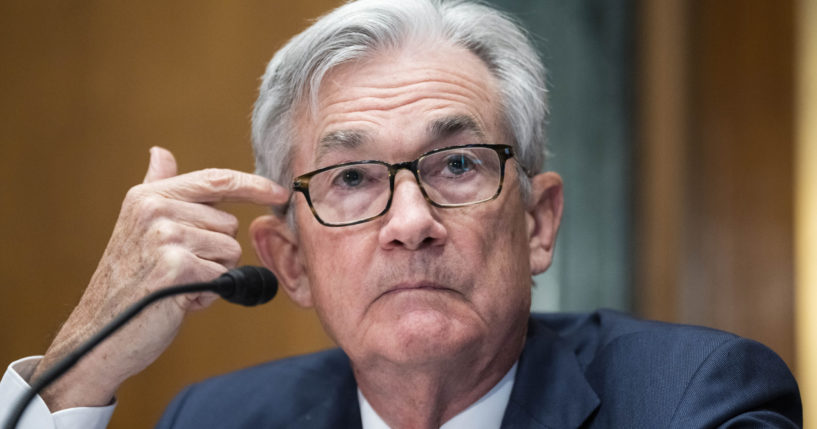 Federal Reserve Chairman Jerome Powell testifies before a Senate Banking Committee hearing on Capitol Hill in Washington on March 3.