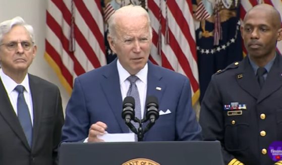 President Joe Biden answers a question at a news conference Friday at the White House.