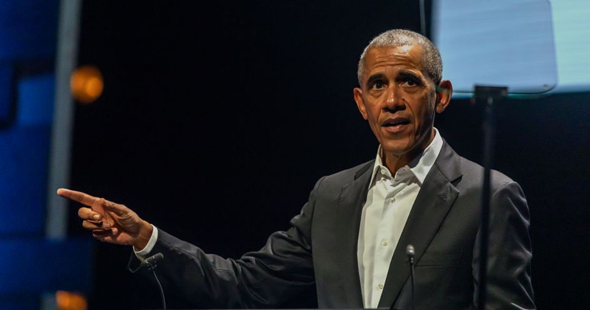 Former President Barack Obama speaks at the Copenhagen Democracy Summit on June 10 in Copenhagen, Denmark.