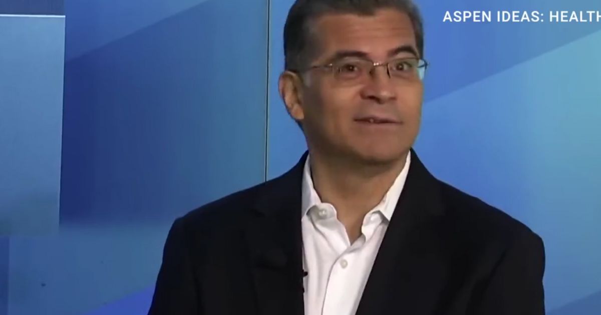 Health and Human Services Secretary Xavier Becerra smiled coyly as he declined to elaborate on a statement he made on camera regarding providing transportation for women seeking abortions.