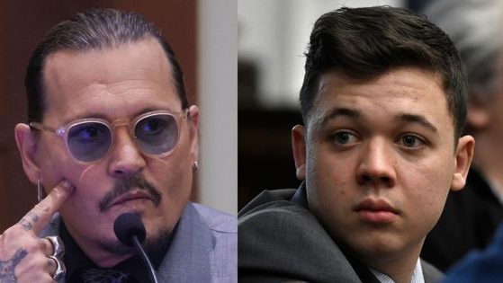 Actor Johnny Depp, left, won his defamation lawsuit against his ex-wife Amber Heard on Wednesday, which has "fueled" Kyle Rittenhouse, right, to take further action against those who defamed him after the incident in Kenosha, Wisconsin, in 2020.