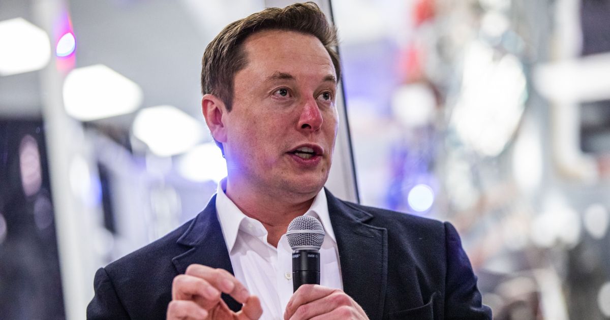 Elon Musk speaks during a news conference at SpaceX headquarters in Hawthorne, California, on Oct. 10, 2019.