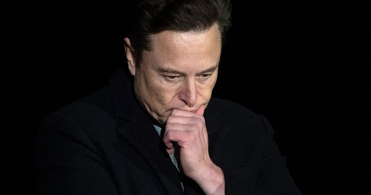 Elon Musk pauses during a news conference at SpaceX's Starbase facility near Boca Chica Village in South Texas on Feb. 10.