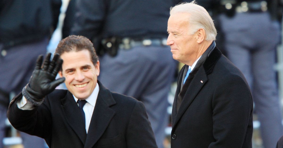 Then-Vice President Joe Biden and his son Hunter Biden are seen on Jan. 20, 2009, in Washington, D.C.