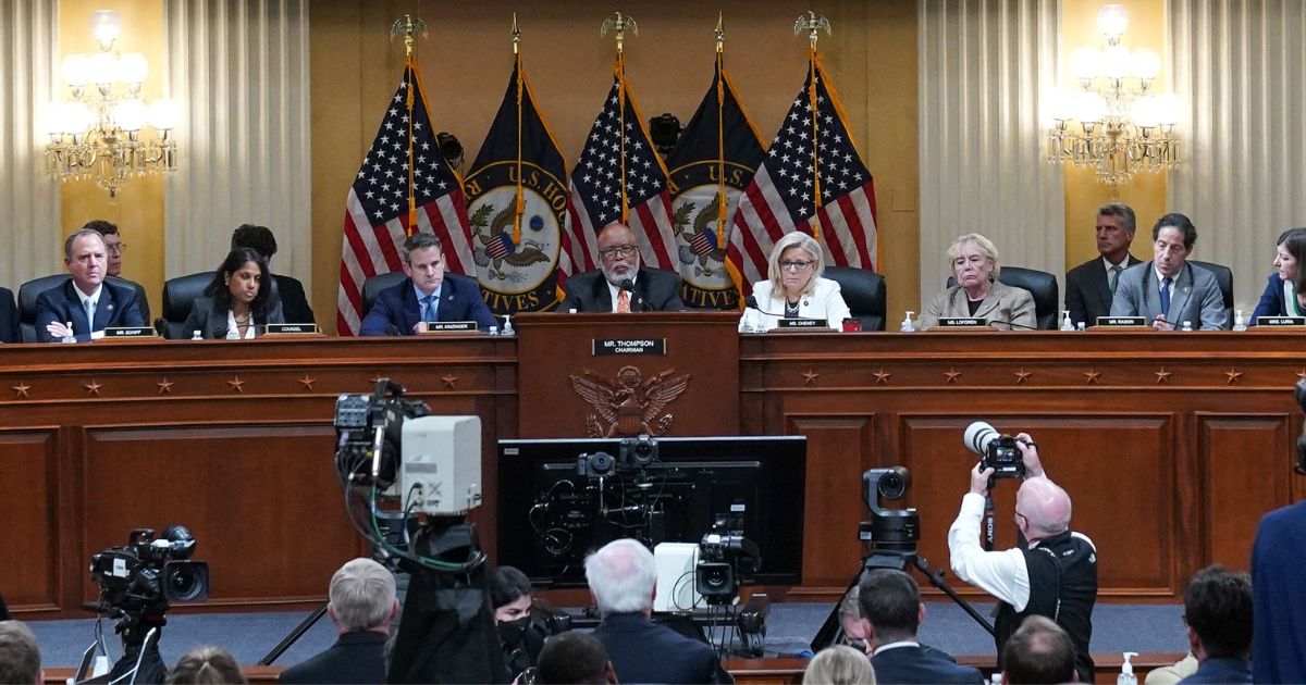 The House select committee investigating the Jan. 6, 2021, incursion of the U.S. Capitol meets in the Cannon House Office Building in Washington on Thursday.