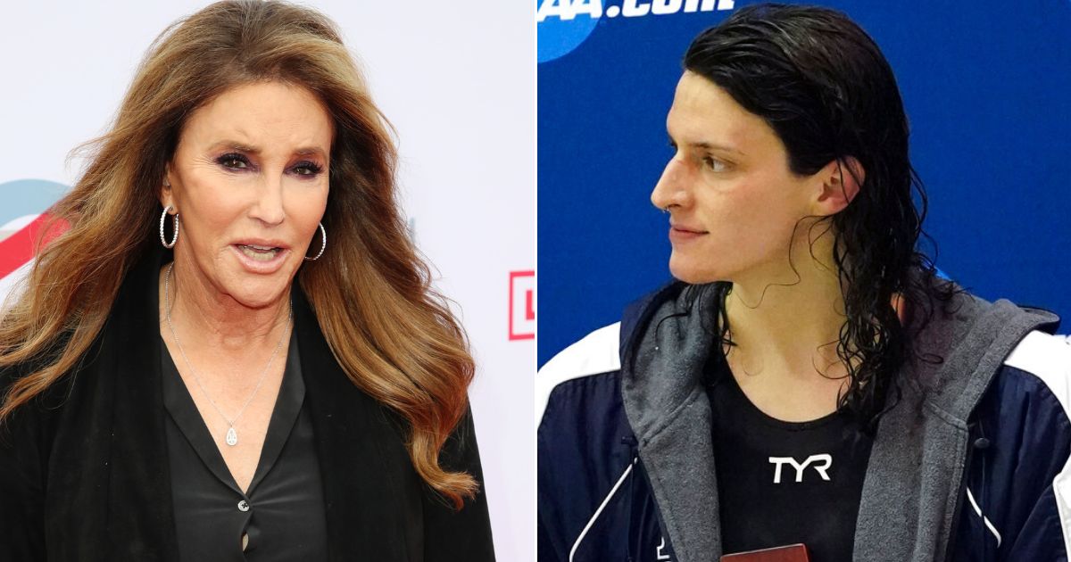 Caitlyn Jenner, left, a transgender woman formerly known as Olympic champion Bruce Jenner, said he still has an athletic advantage over biological women even after seven years of hormone replacement therapy. Jenner spoke out against transgender Lia Thomas, right, who has announced plans to try out for the Olympics.