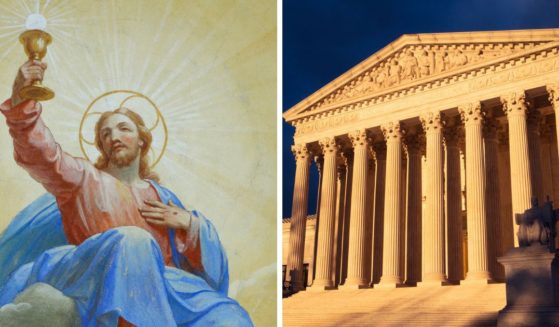 Jesus and the Supreme Court building