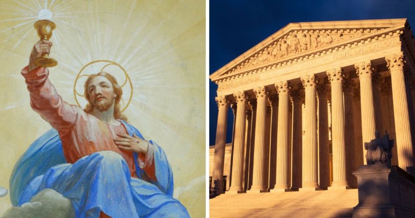 Jesus and the Supreme Court building
