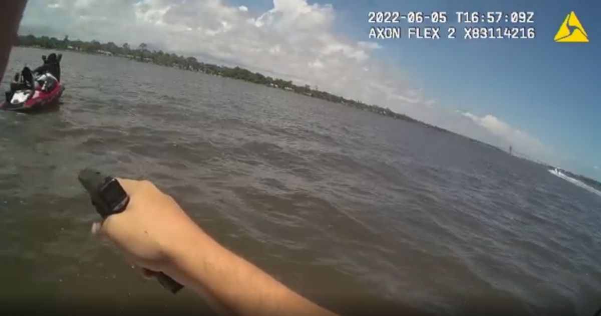 Video from a deputy's bodycam shows the confrontation with a man on a personal watercraft.