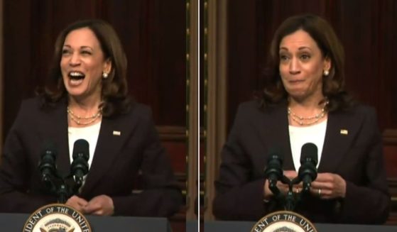 Vice President Kamala Harris cackled inappropriately while recalling California's severe droughts during her childhood.