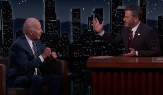 Talk show host Jimmy Kimmel questions Joe Biden's optimistic view on the American economy during Biden's appearance on "Jimmy Kimmel Live" Wednesday.