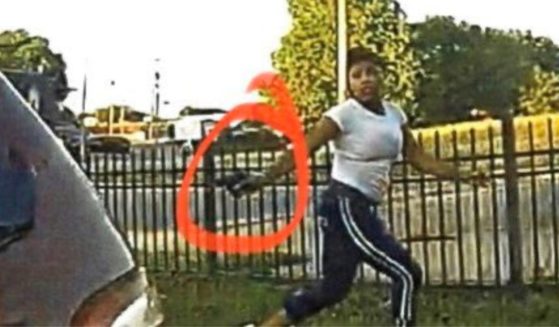 Leonna M. Hale running from police
