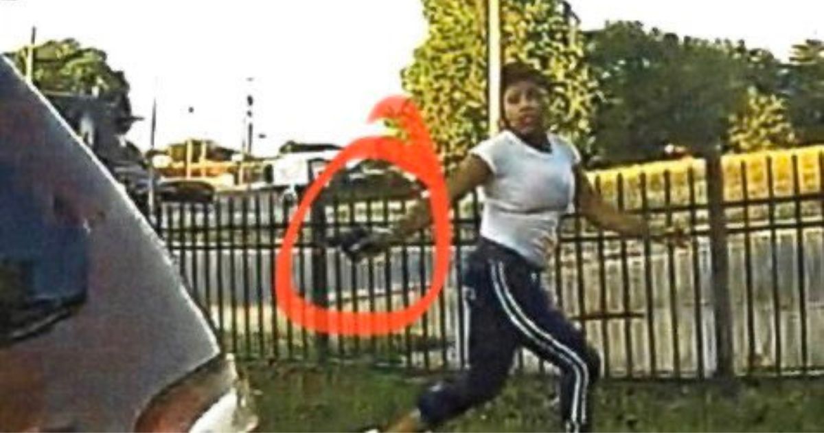Leonna M. Hale running from police