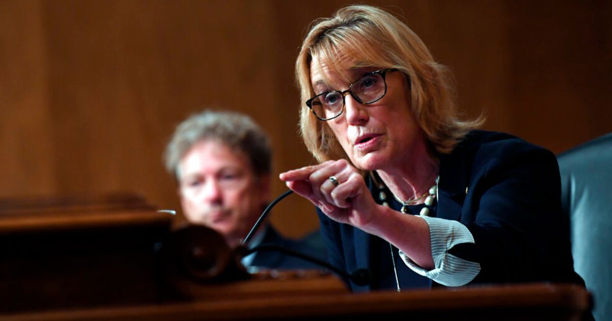 Sen. Maggie Hassan, a New Hampshire Democrat, seen in a 2020 file photo, has expressed frustration at the lack of action on her proposal to suspend the federal gasoline tax as the nation's average cost-per-gallon soared above $5.