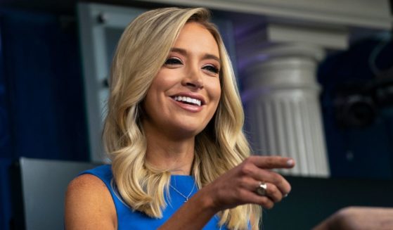 Kayleigh McEnany speaks during a news briefing at the White House in Washington on Aug. 4, 2020.