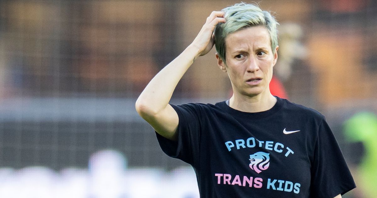 Soccer star Megan Rapinoe is seen at a May 4 competition in Washington, DC.