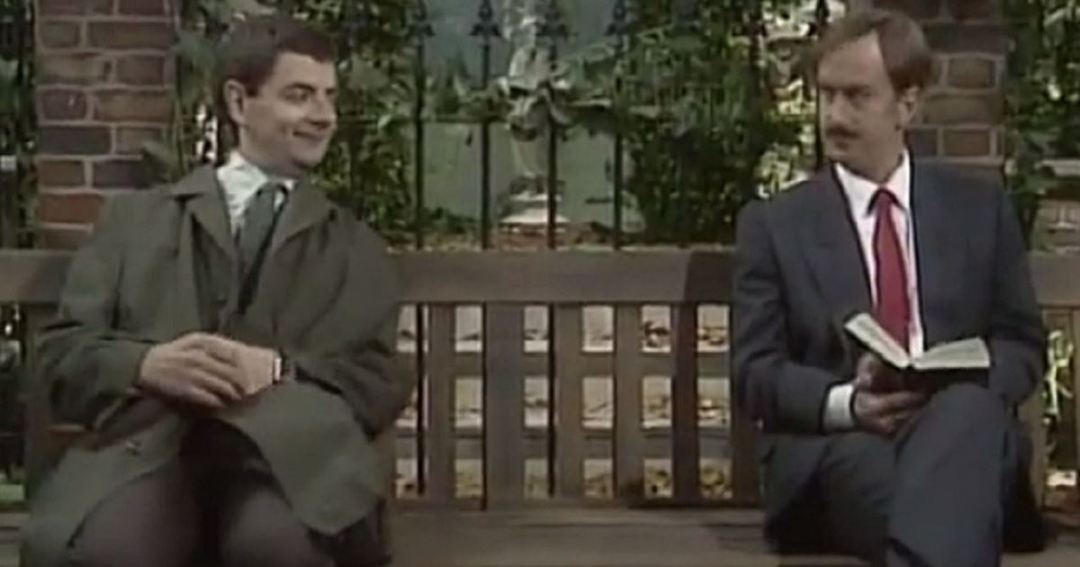 "Mr. Bean," aka Rowland Atkinson, left, appears in a comedy skit.