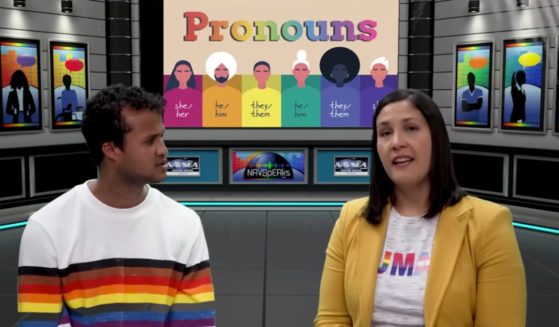 The U.S. Navy produced a training video on the use of personal pronouns.