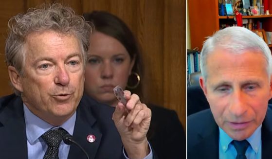 Republican Sen. Rand Paul of Kentucky questions White House chief medical adviser Anthony Fauci during a Senate Health Committee meeting on Thursday.