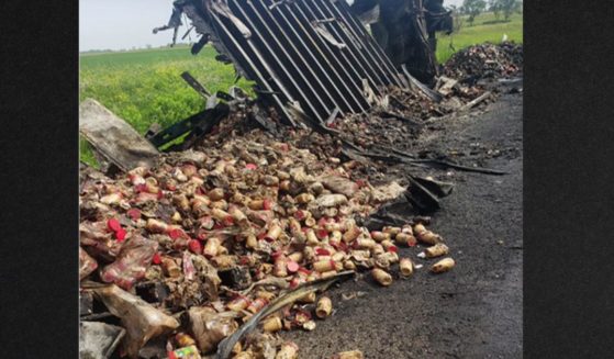 A truck fire left 44,000 pounds of Jif peanut butter scattered across an Illinois highway.