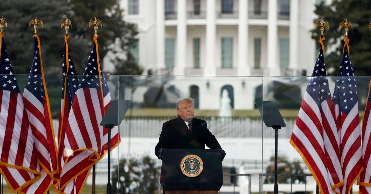 Former President Donald Trump speaks at the "Stop The Steal" Rally on Jan. 06, 2021, in Washington, D.C.