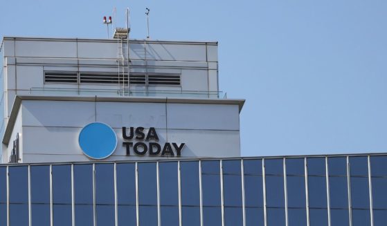The headquarters of USA Today, owned by Gannett Co., is seen in McLean, Virginia, on Friday.