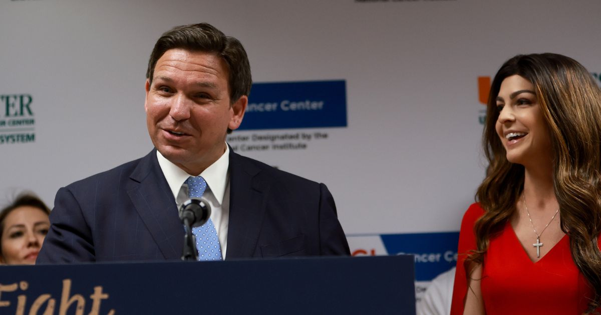 Florida Gov. Ron DeSantis, pictured in a May 17 file photo with his wife, Casey DeSantis.