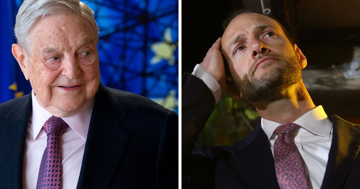 Progressive billionair George Soros, left; recalled San Francisco District Attorney Chesa Boudin, right.