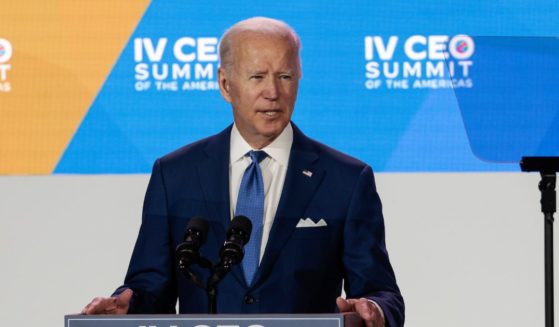 President Joe Biden speaks Thursday at the Summit of the Americas hosted by the U.S. Chamber of Commerce in Los Angeles.